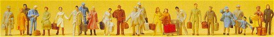Preiser 14401 HO Scale Passengers Standing and Walking pkg(24)