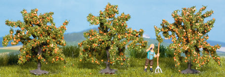 Noch 25114 All Scale Orange Trees -- 1-9/16" 4cm Tall pkg(3)