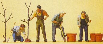 Preiser 10466 HO Scale People Working Men Planting Trees