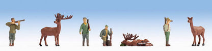 Noch 15731 HO Scale Deer Hunting -- 3 Deer, 4 Hunters