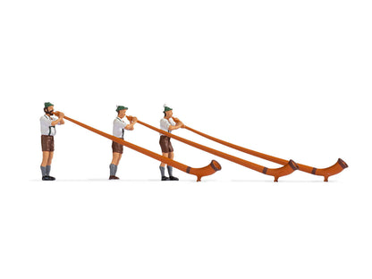 Noch 15579 HO Scale Alphorn Players, 2 Figures
