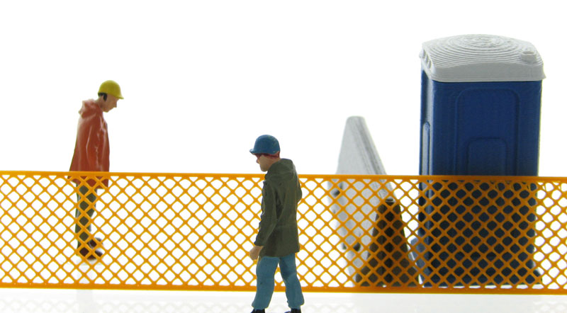 3D To Scale 50-112-OR 1/50 Construction Fencing, Orange