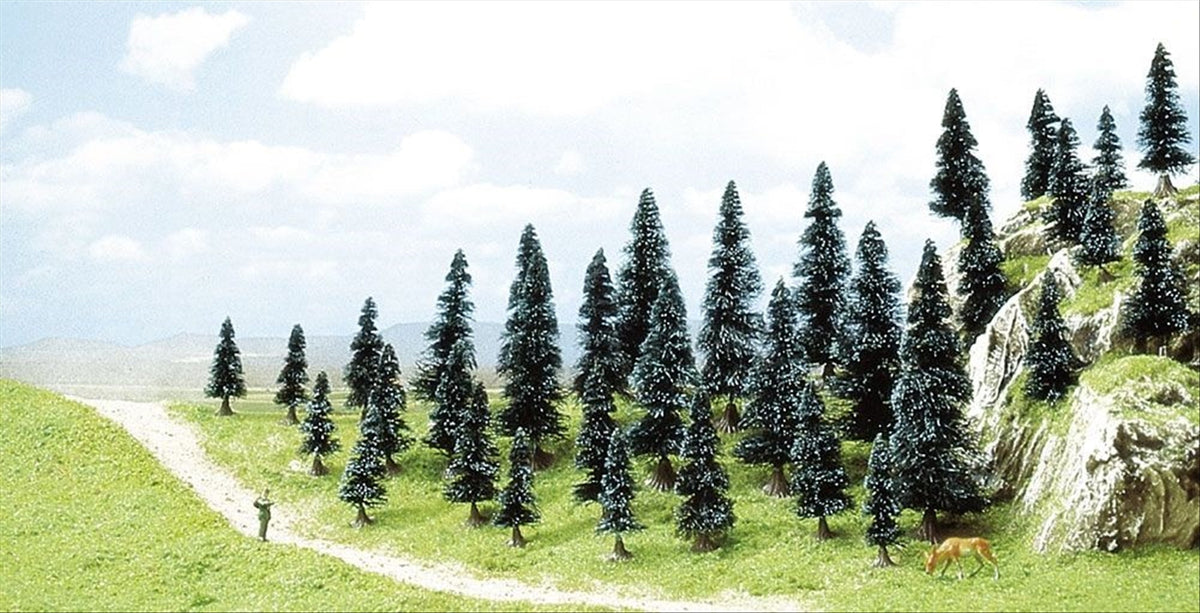 Busch 6592 N Scale Spruce Trees, 35-Pack (30-50mm)