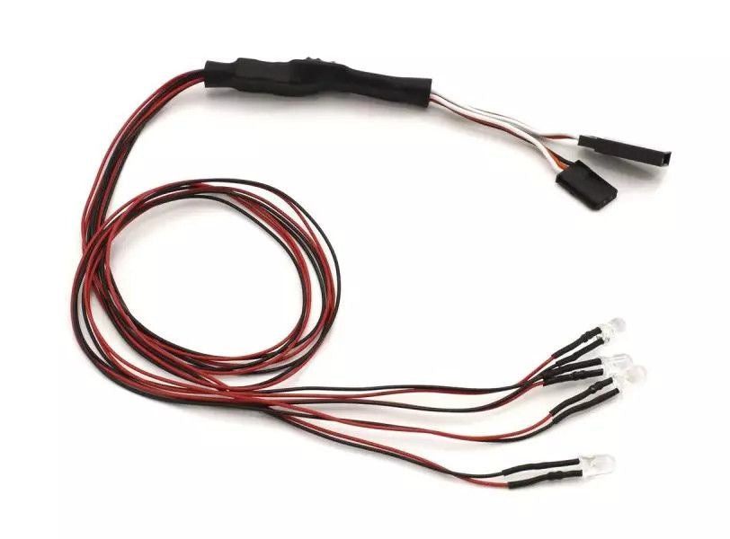 Kyosho 97054-4CR-B 5mm LED Lights Unit (2-White Bulbs/2-Red Bulbs)