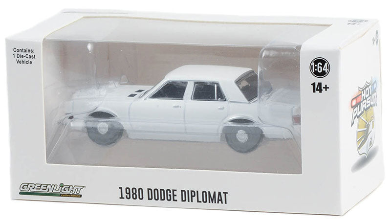 Greenlight 43006-A 1/64 1980-89 Dodge Diplomat, White Police