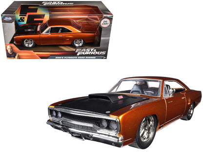 Dom's 1970 Plymouth Road Runner Copper with Black Hood "Fast & Furious 7" (2015) Movie 1/24 Diecast Model Car by Jada  free shipping USA