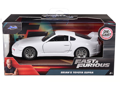 Brian's Toyota Supra White "Fast & Furious 7" (2015) Movie 1/32 Diecast Model Car by Jada  free shipping USA