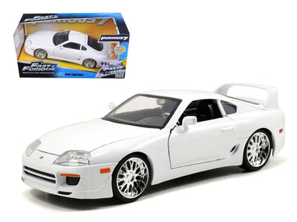 Brian's Toyota Supra White "Fast & Furious" Movie 1/24 Diecast Model Car by Jada  free shipping USA