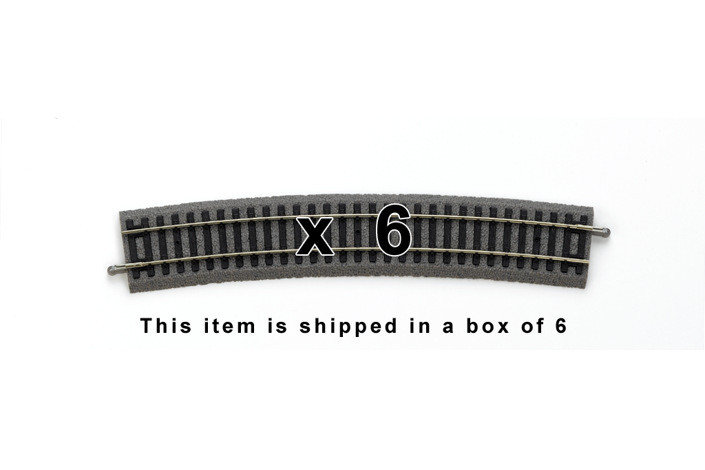 Piko 55419 HO Scale Roadbed Curved Track R9/15, Box of 6