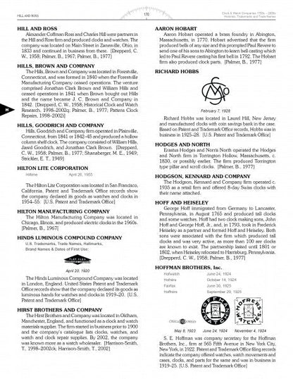 Clock & Watch Companies 1700s-2000s by Schiffer Publishing