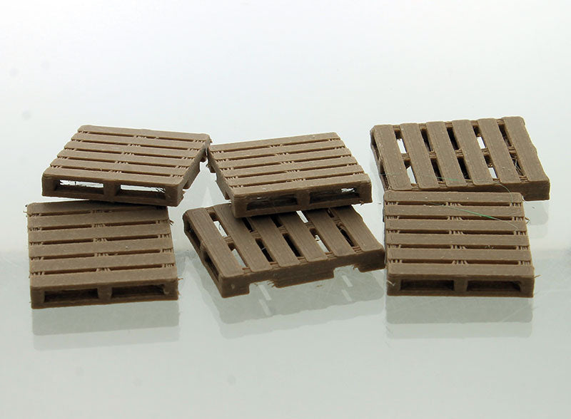 3D To Scale 50-242-WD 1/50 Freight Pallets, Wood 6 Pack