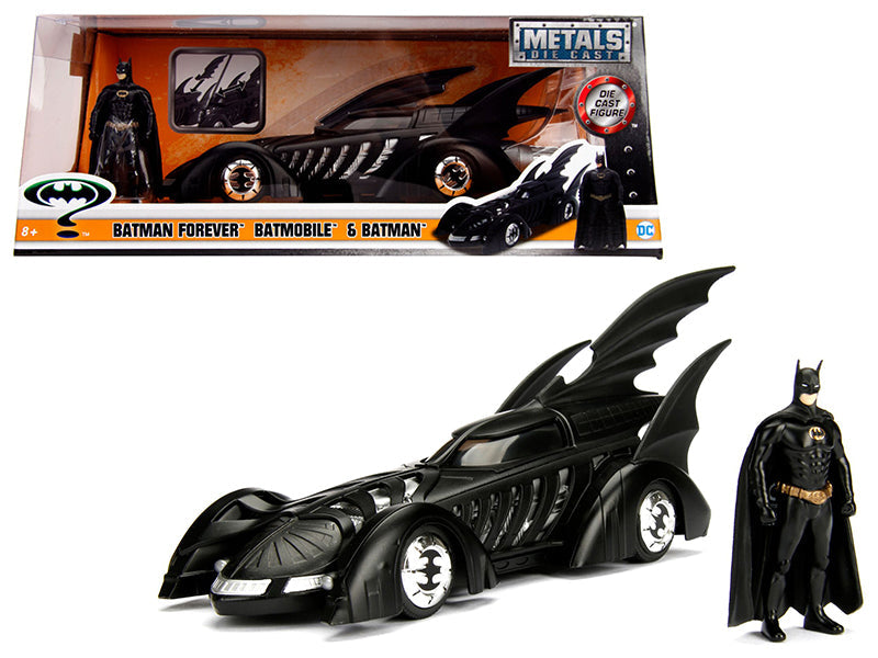 1995 Batman Forever Batmobile with Diecast Batman Figure 1/24 Diecast Model Car by Jada  free shipping USA