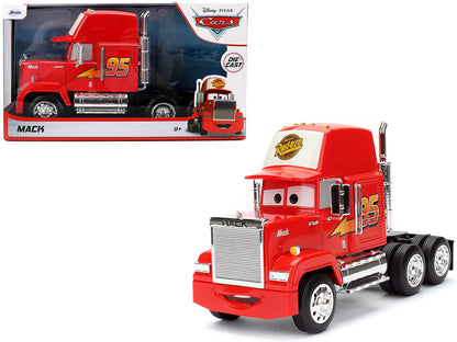 Mack Truck #95 Red "Cars" (2006) Movie "Hollywood Rides" Series Diecast Model Car by Jada  free shipping USA