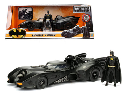 1989 Batmobile with Diecast Batman Figure 1/24 Diecast Model Car by Jada  free shipping USA
