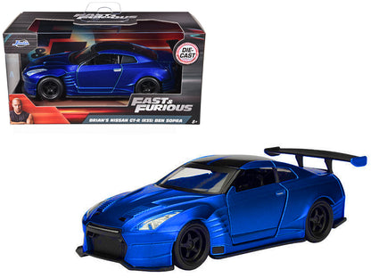Brian's 2009 Nissan GTR R35 Blue Ben Sopra "Fast & Furious" Movie 1/32 Diecast Model Car  by Jada  free shipping USA