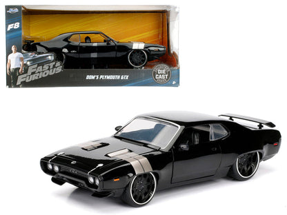 Dom's Plymouth GTX Fast & Furious F8 "The Fate of the Furious" Movie 1/24 Diecast Model Car  by Jada  free shipping USA