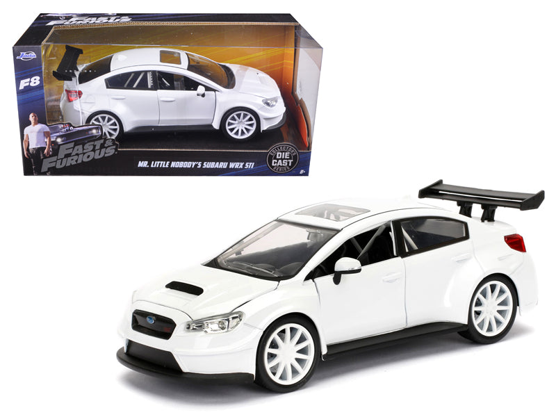 Mr. Little Nobody's Subaru WRX STI White "Fast & Furious F8: The Fate of the Furious" Movie 1/24 Diecast Model Car  by Jada  free shipping USA