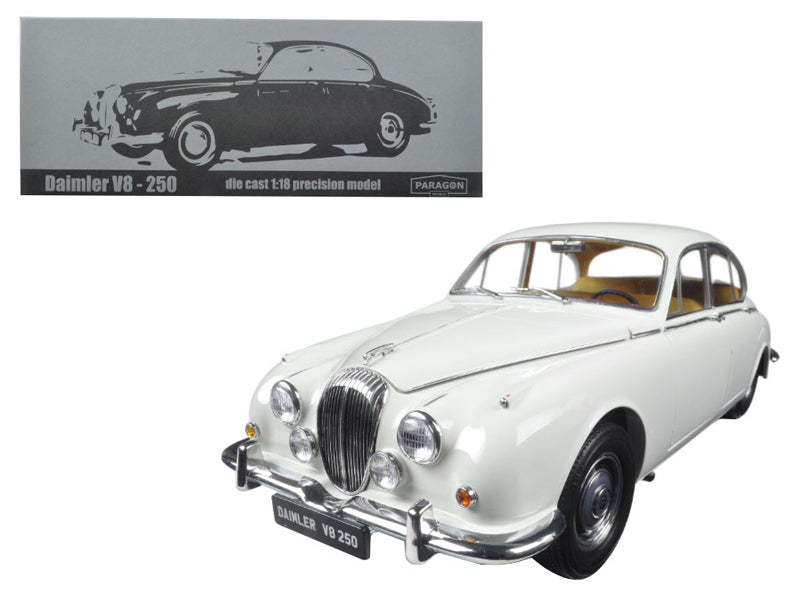 1967 Daimler V8-250 English White Left Hand Drive 1/18 Diecast Model Car by Paragon  free shipping USA