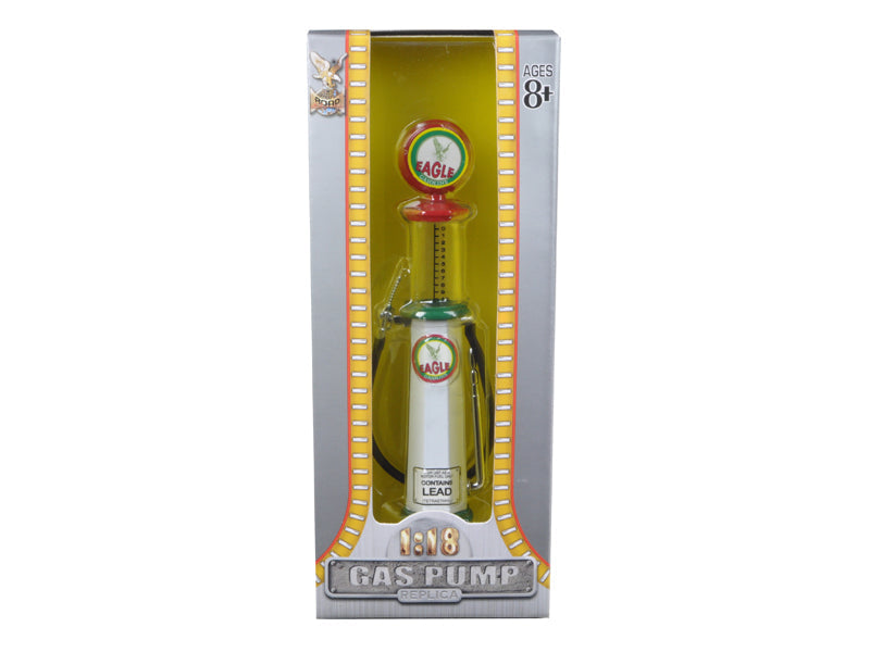 Eagle Gasoline Vintage Gas Pump Cylinder 1/18 Diecast Replica by Road Signature  free shipping USA