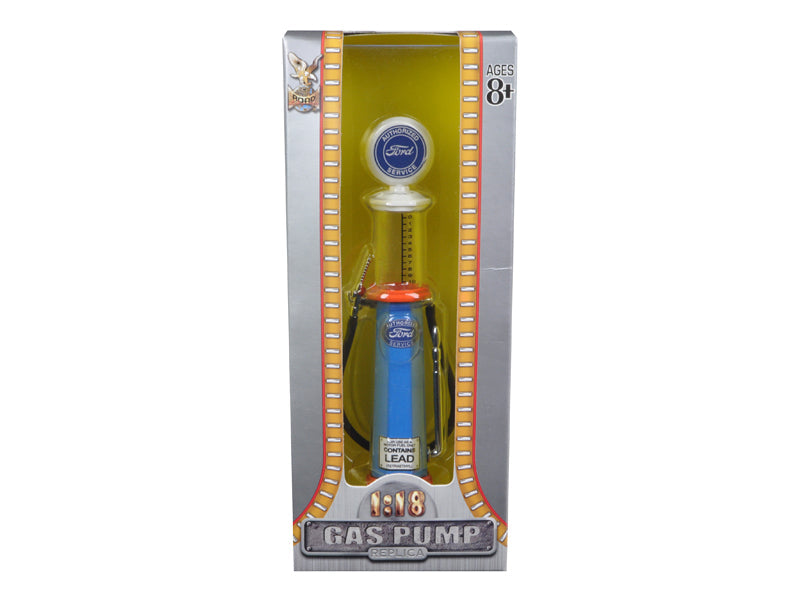 Ford Gasoline Vintage Gas Pump Cylinder 1/18 Diecast Replica by Road Signature  free shipping USA