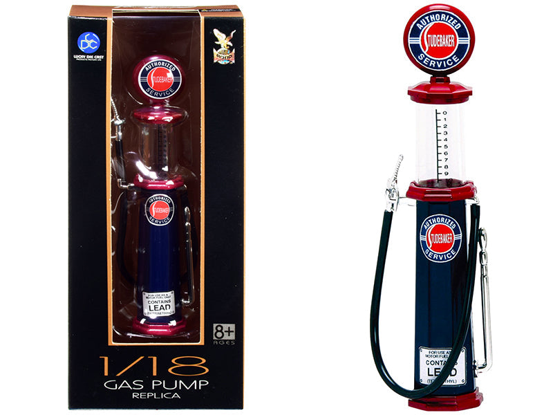 "Studebaker" Vintage Cylinder Gas Pump 1/18 Diecast Replica by Road Signature  free shipping USA