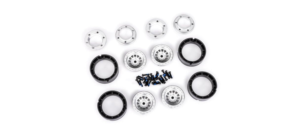 Traxxas 9881-SLVR TRX-4M Aluminum Beadlock Wheels (4)