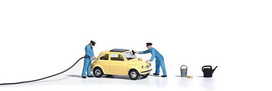 Busch 7820 HO Scale Complete Miniature Scene -- Fill 'Er Up Gas Station Scene