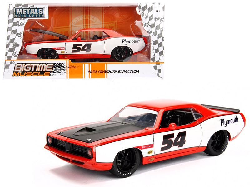 1973 Plymouth Barracuda #54 1/24 Diecast Model Car by Jada  free shipping USA