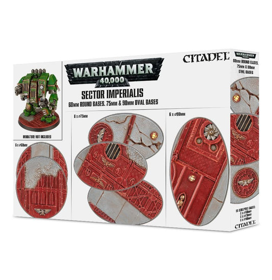 Warhammer 40K: Sector Imperialis - 60mm Round, 75mm Oval & 90mm Oval Bases
