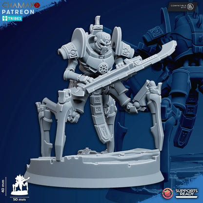 Vanquishers by Ghamak: Sci-fi 28/32mm Heroic Scale Miniature, 40mm tall, 7 Units
