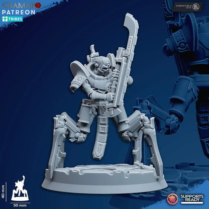 Vanquishers by Ghamak: Sci-fi 28/32mm Heroic Scale Miniature, 40mm tall, 7 Units