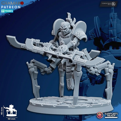 Vanquishers by Ghamak: Sci-fi 28/32mm Heroic Scale Miniature, 40mm tall, 7 Units