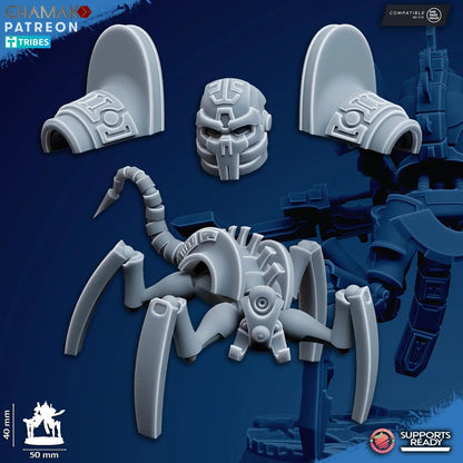 Vanquishers by Ghamak: Sci-fi 28/32mm Heroic Scale Miniature, 40mm tall, 7 Units