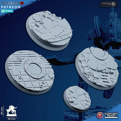 Vanquishers by Ghamak: Sci-fi 28/32mm Heroic Scale Miniature, 40mm tall, 7 Units