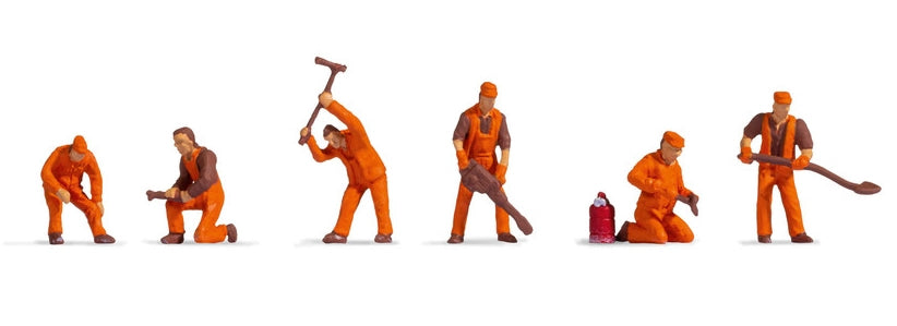 Noch 38012 N Scale Track Construction Crew, 6 Figures