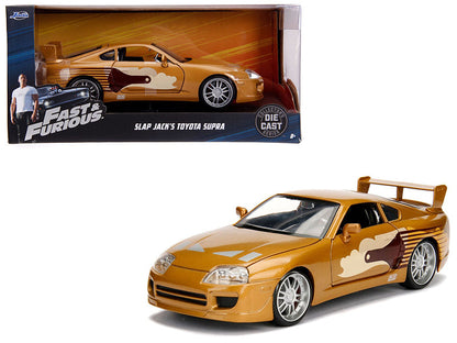 Slap Jack's Toyota Supra Gold "Fast & Furious" Movie 1/24 Diecast Model Car by Jada  free shipping USA