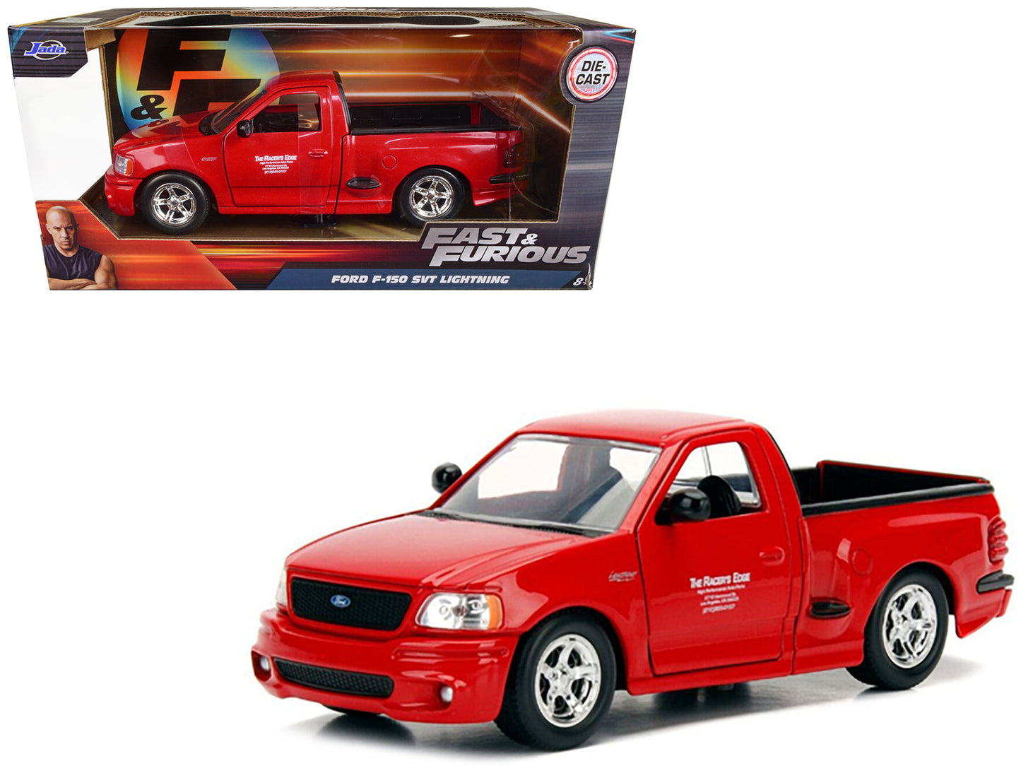Brian's Ford F-150 SVT Lightning Pickup Truck Red "Fast & Furious" Movie 1/24 Diecast Model Car by Jada  free shipping USA