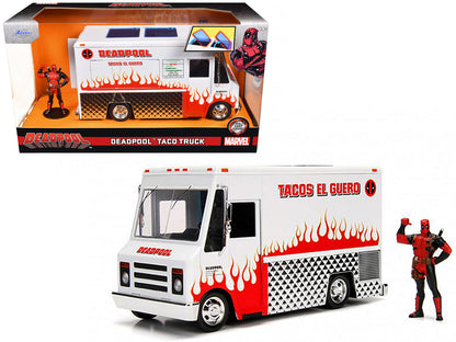Deadpool Taco Truck with Deadpool Diecast Figurine "Marvel" Series 1/24 Diecast Model by Jada  free shipping USA