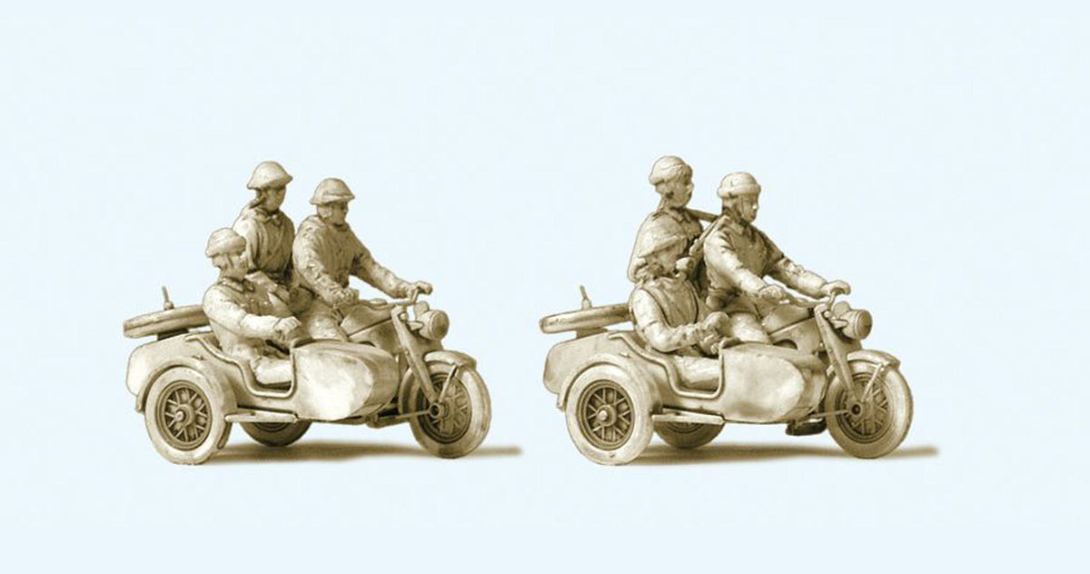 Preiser 16615 HO East German Motorcycle Crew Figure Kit