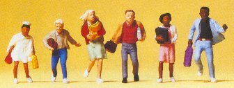Preiser 10476 HO Scale Pedestrians School Children pkg(6)