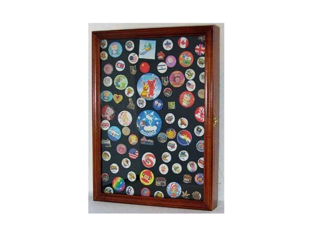 Collector Medal/Lapel Pin Display Case Holder Cabinet Shadow Box.