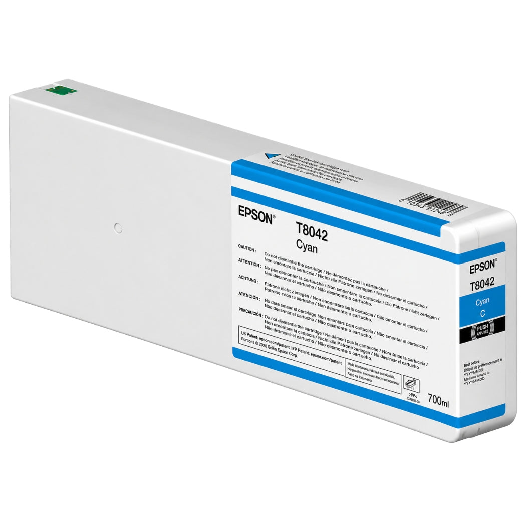 New, Pre-Owned - Epson 700ml UltraChrome HD Cyan Ink Cartridge, T804200