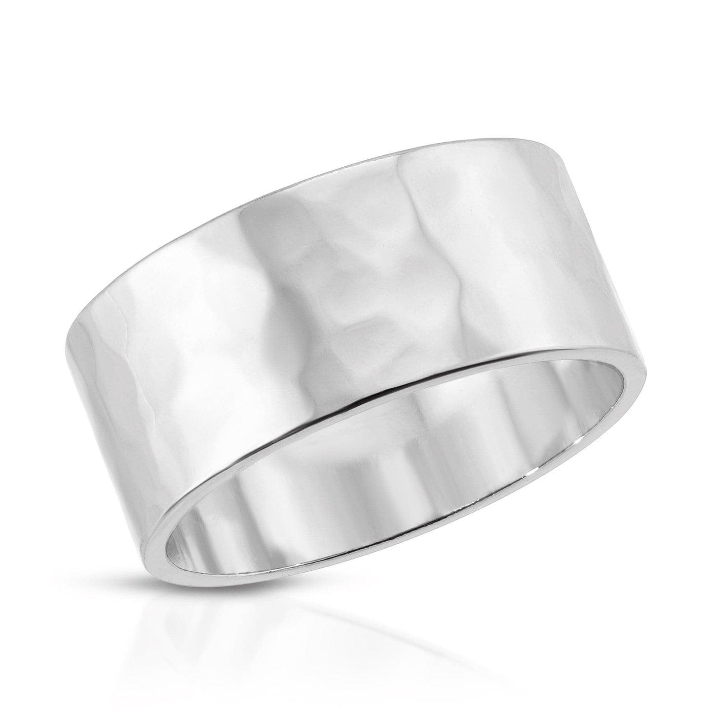 9.5mm Hammered Ring by eklexic jewelry