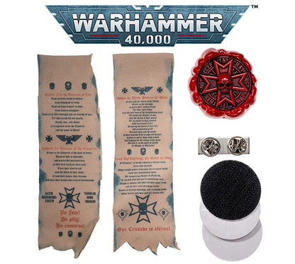 Starforged: Purity Seal - Black Templars Cross Pin+Sticker
