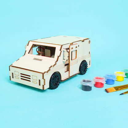 Delivery Truck STEM Kit – Build, Paint & Power a Moving Mail Truck