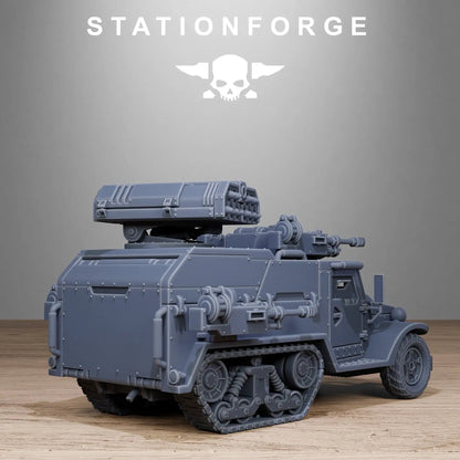 Free Guard Halftrack by Station Forge 28/32mm Heroic Scale Miniature, 150mm, Tank, Resin Model