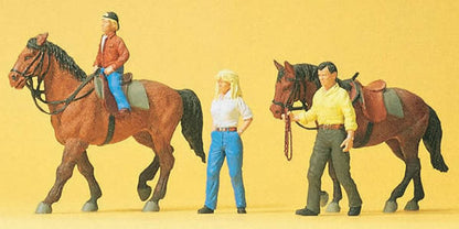 Preiser 10500 HO Scale Sports & Recreation Riders w/Horses #1