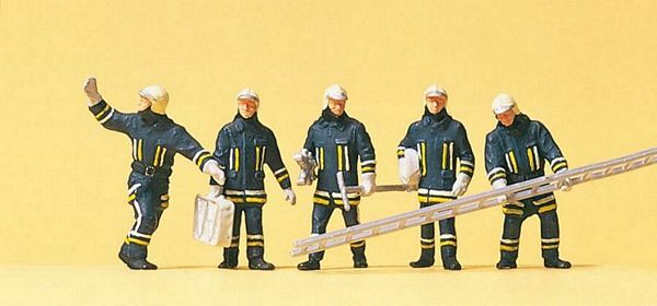Preiser 10484 HO Scale Emergency - Modern German Firefighters