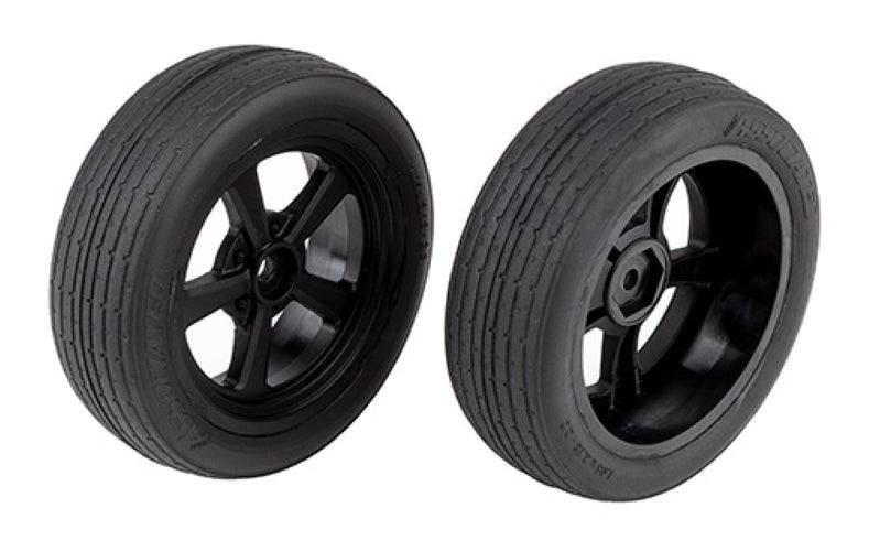 Team Associated 71073 Front Wheels and Drag Tires Mounted DR10