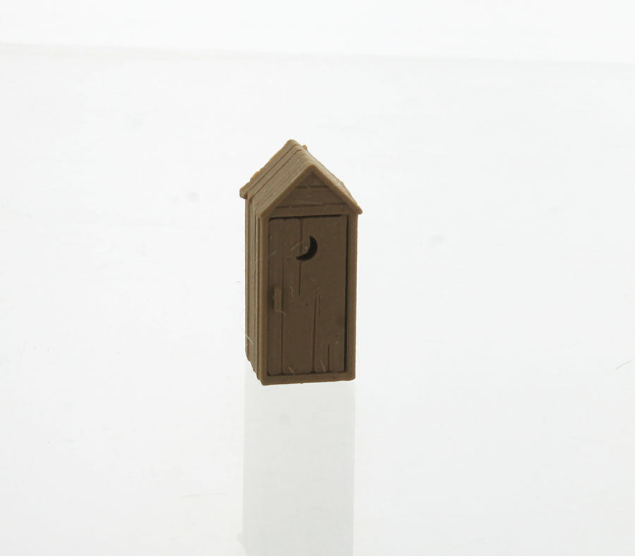 3D To Scale 87-142-WD 1/87 – Rustic Outhouse Wood Tone Diorama Prop